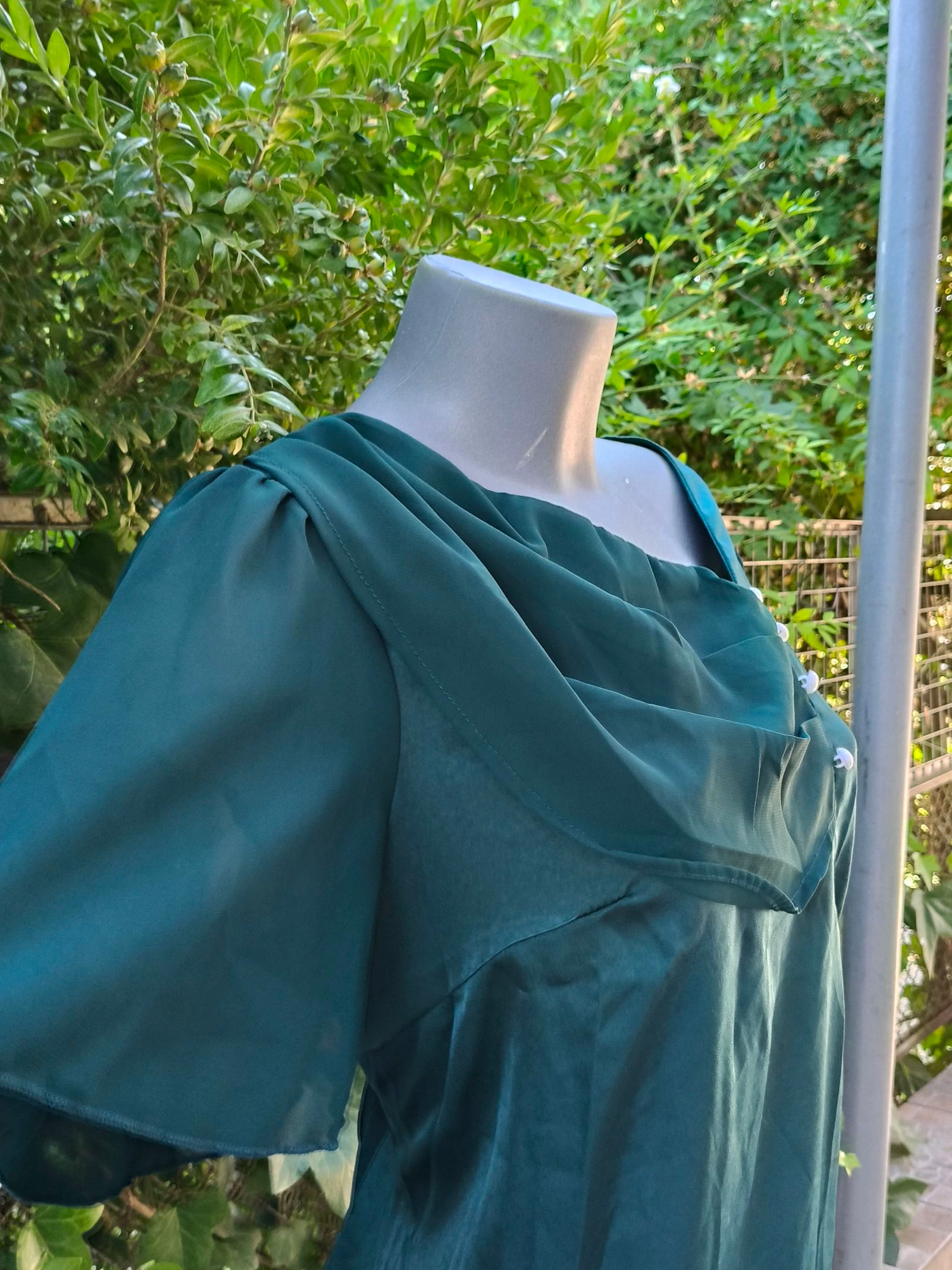Green button-up blouse – photo 6